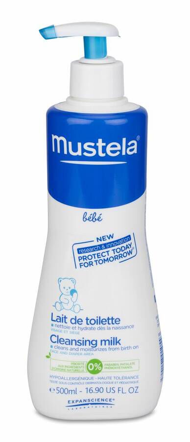 Mustela Loción Limpiadora Hidratante Cara y Cuerpo, 500 ml