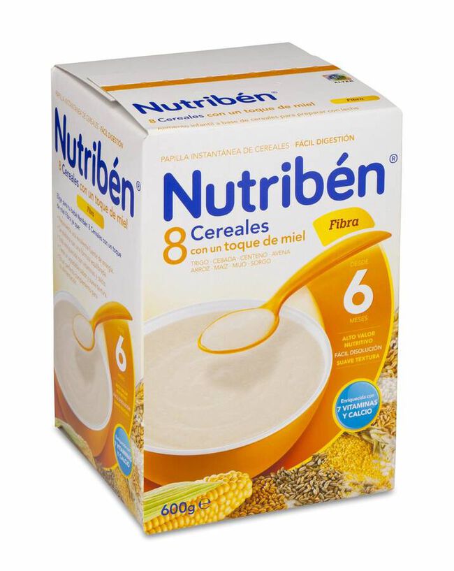 Nutriben 8 Cereales y Miel Fibra, 600 g