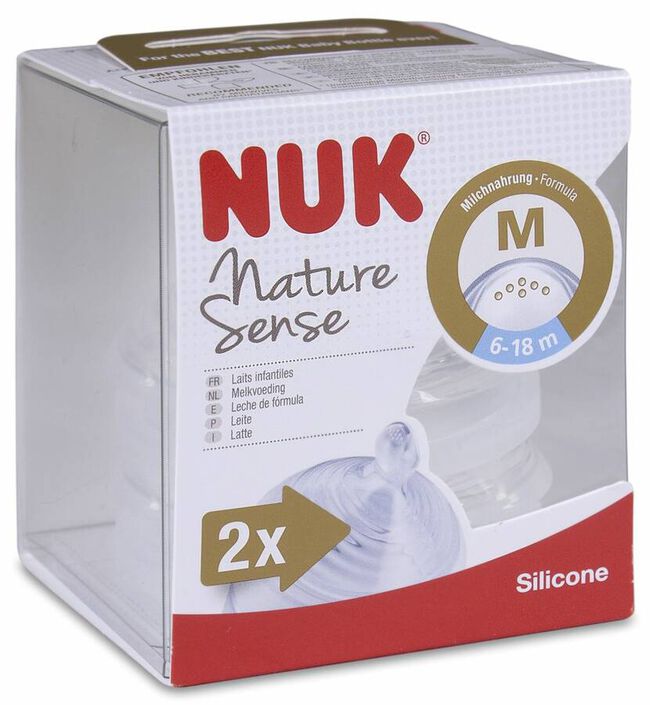 Nuk Natura Sense Tetina Silicona Talla M 6-18 M, 2 Uds