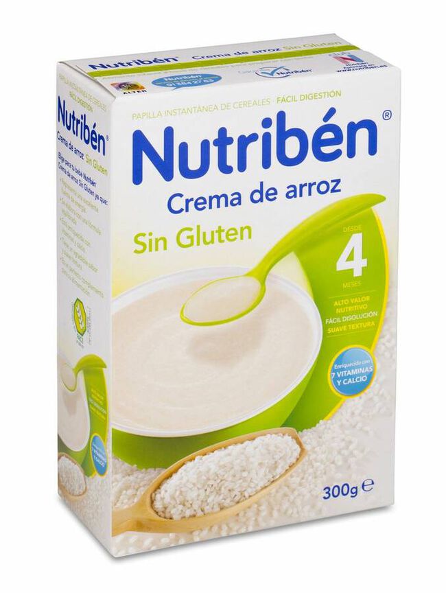 Nutriben Crema de Arroz sin Gluten, 300 g