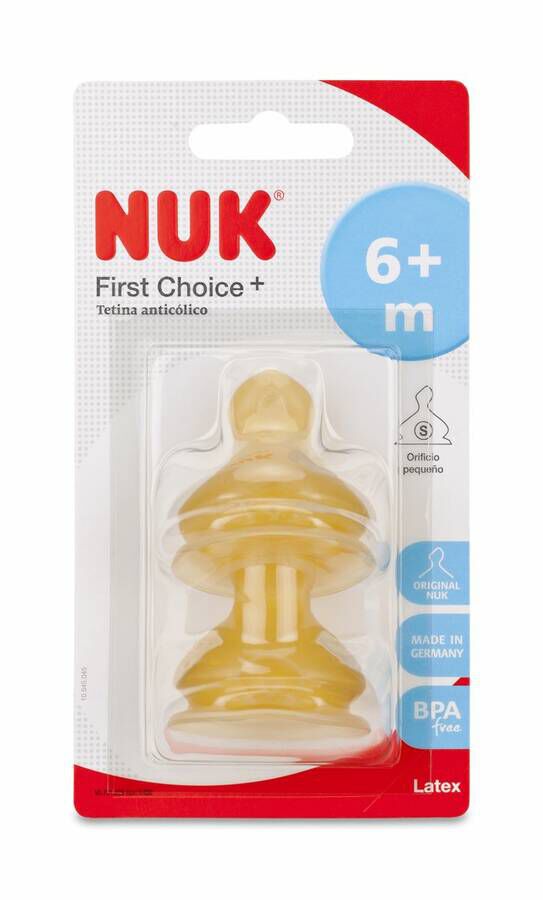 Nuk FC Tetina Látex Talla S +6M, 2 Uds