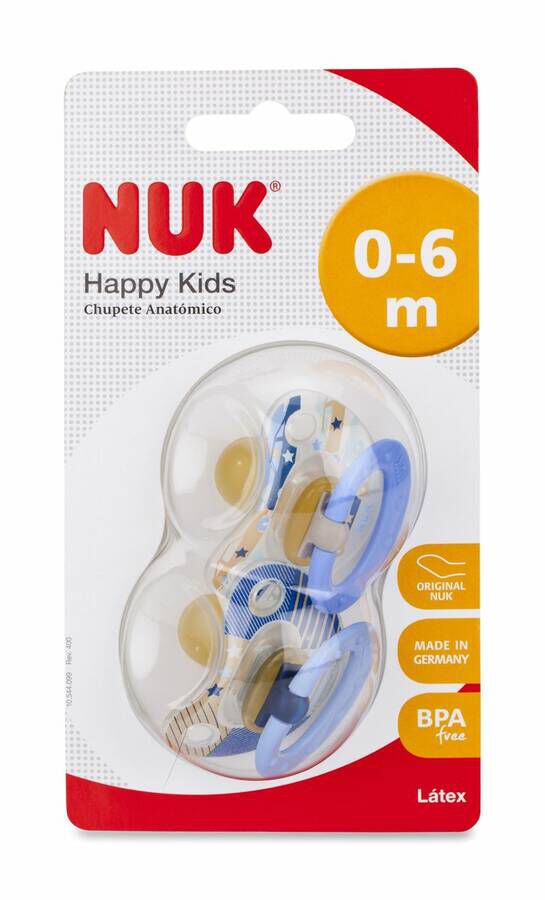 Nuk Chupete Classic Látex 0-6 M, 2 Uds