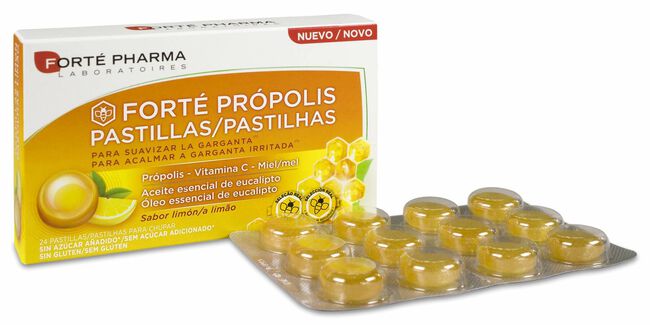 Fort‚ Pharma Pastillas de Pr¢polis Sabor Lim¢n, 24 Uds