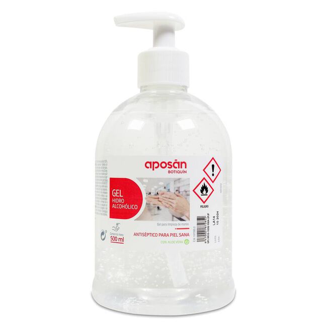 Apos n Gel Biocida Desinfectante Manos 72 % Alcohol, 500 ml