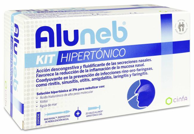 Aluneb Kit Hipert¢nico con Dispositivo Nebulizador, 20 Viales