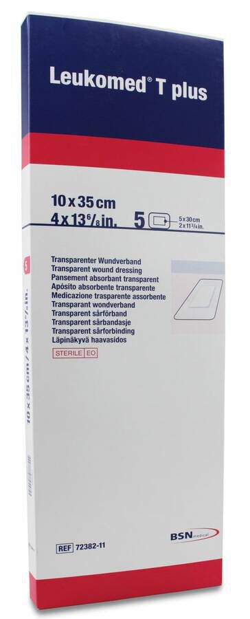 Leukomed T Plus Ap¢sito Transparente 10 cm x 35 cm, 5 Uds