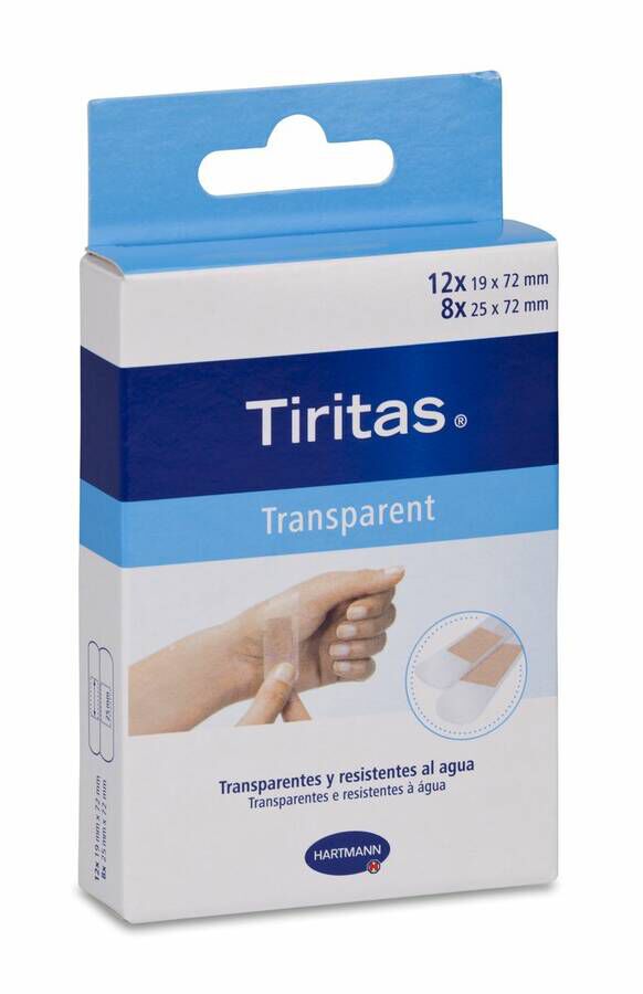 Tiritas Ap¢sito Adhesivo Transparente 2 Tama¤os, 20 Uds