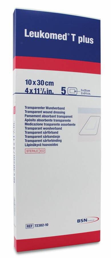 Leukomed T Plus Ap¢sito Transparente 10 cm x 30 cm, 5 Uds