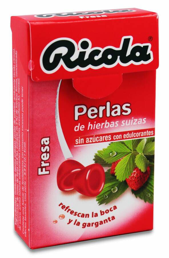 Ricola Perlas Fresa Sin Az£car, 25 g