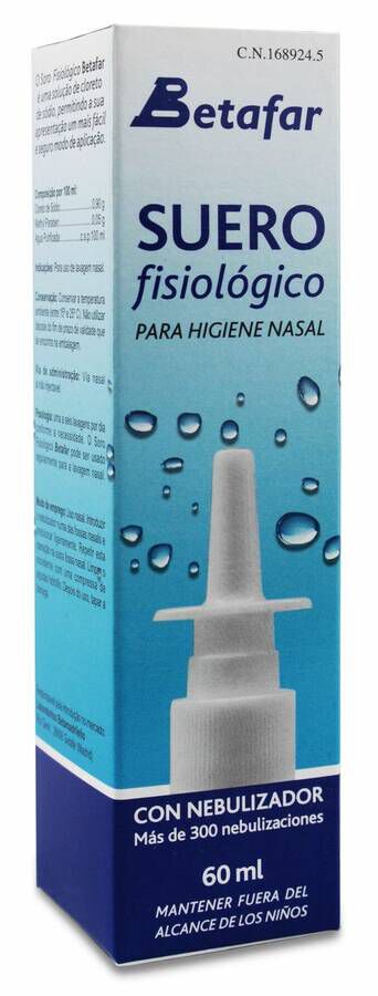 Betafar Suero Fisiol¢gico con Nebulizador, 60 ml