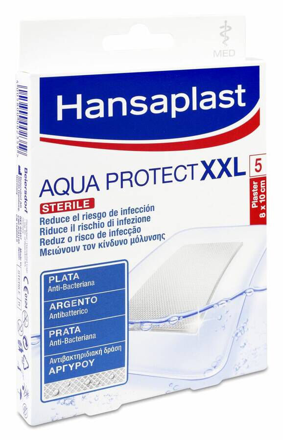 Hansaplast Aqua Protect Antibacteriano Impermeable XXL, 5 Uds