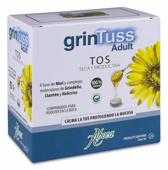 Aboca GrinTuss Adulto Tos Seca y Productiva, 20 Comprimidos