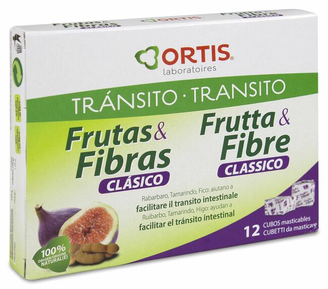 Ortis Tr nsito Frutas y Fibras Cl sico, 12 Comprimidos