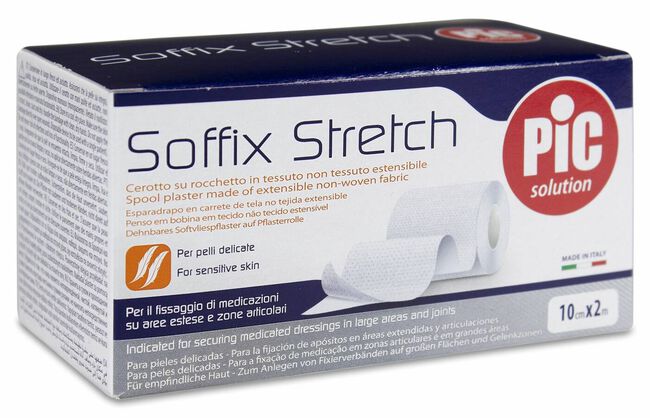 Pic Solution Soffix Stretch Esparadrapo El stico 10 cm x 2 m, 1 Ud