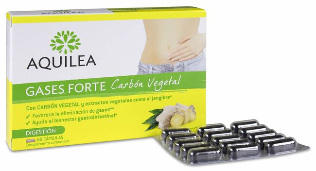 Aquilea Gases Forte Carb¢n Vegetal, 60 C psulas