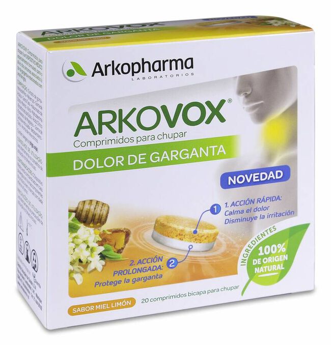 Arkopharma Arkovox Pr¢polis Miel y Lim¢n, 20 Comprimidos