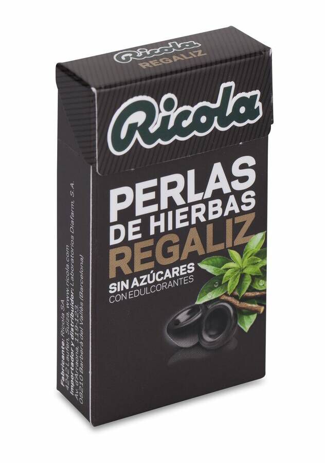 Ricola Perlas Regaliz Sin Az£car, 25 g