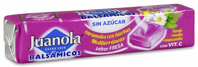 Juanola Caramelos Bals micos Fresa, 10 Uds