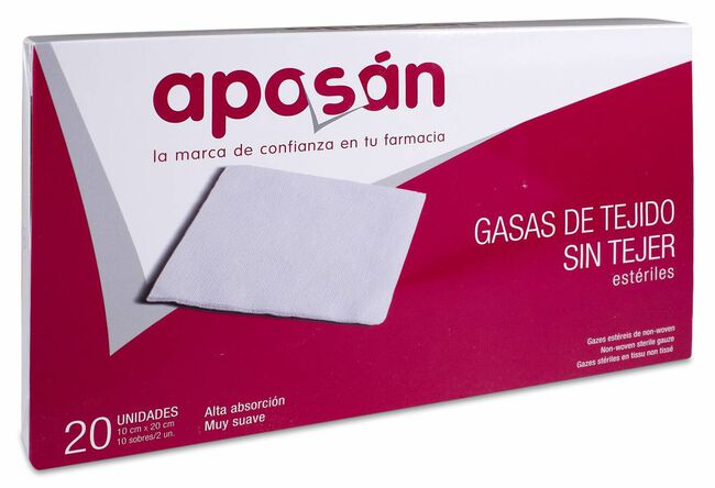 Apos n Gasas Tejido Sin Tejer 10x20 cm, 20 Uds