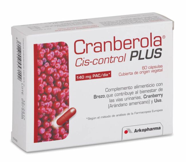 Arkopharma Cis-Control Cranberola Plus con Brezo, 60 C psulas