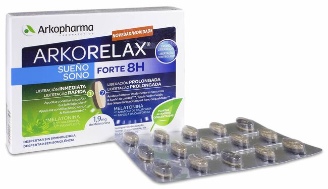 Arkopharma Arkorelax Sue¤o Forte 8H, 30 Comprimidos