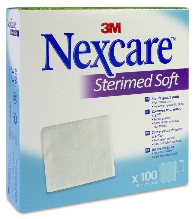 Nexcare Sterimed Soft Gasas Est‚riles 10 x 10 cm, 100 Gasas