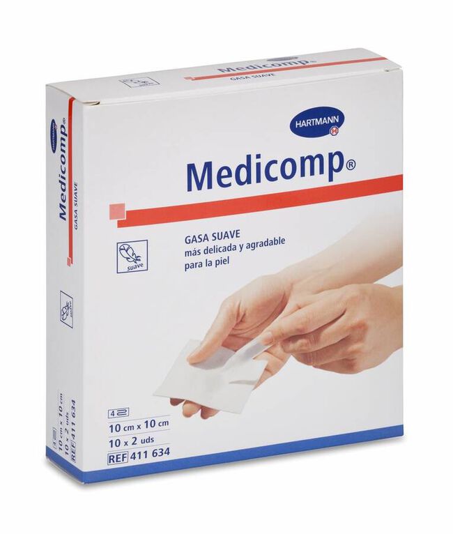 Medicomp Gasa Suave 10 x 10 cm, 20 Uds