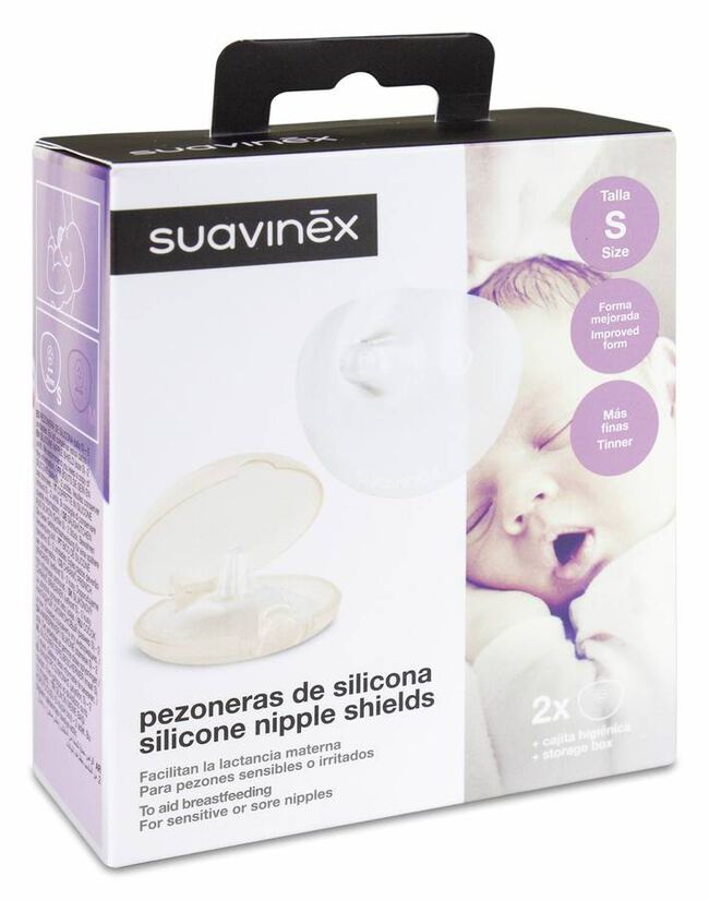 Suavinex Pezonera de Silicona Talla S, 2 Uds