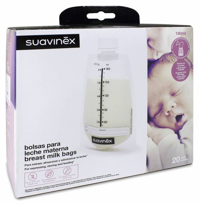 Suavinex Bolsas de Almacenaje con Tapón, 20 Uds