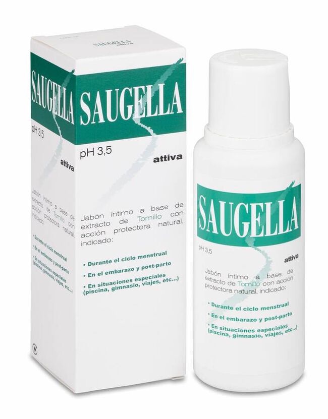 Saugella Attiva Jabón Íntimo, 250 ml