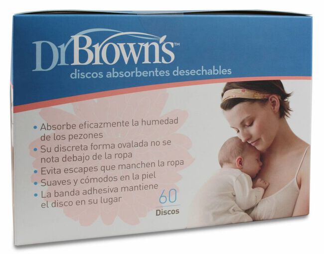 Dr. Brown's Discos Absorbentes Desechables, 60 Uds