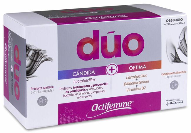 Actifemme D£o Cándida Cápsulas Vaginales + óptima Cápsulas Orales, 24 Cápsulas