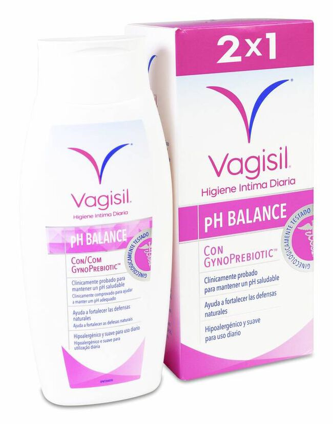 Duplo Vagisil Higiene Íntima Diaria pH Balance, 2 Uds