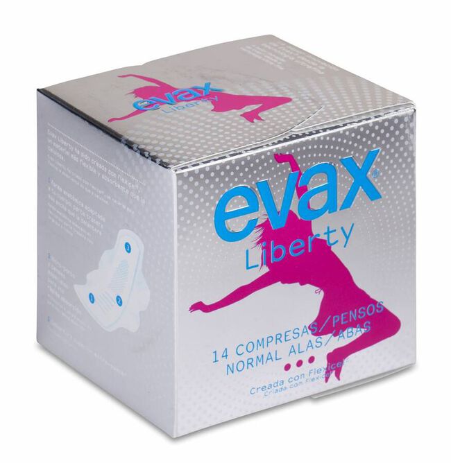 Evax Liberty Compresa Normal con Alas, 12 Uds