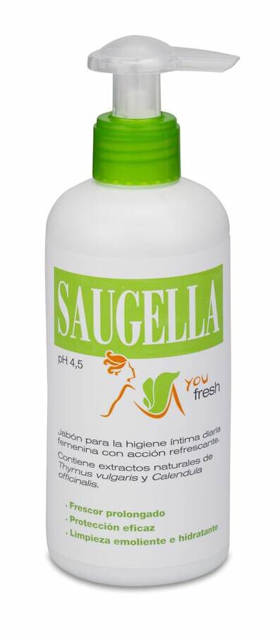 Saugella You Fresh Jabón Íntimo, 200 ml