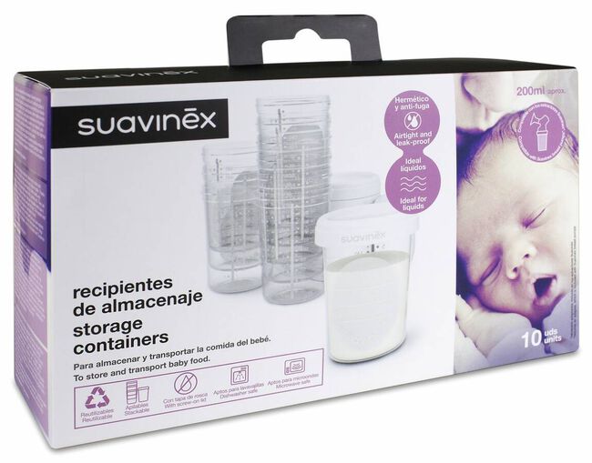 Suavinex Recipientes de Almacenaje, 10 Uds