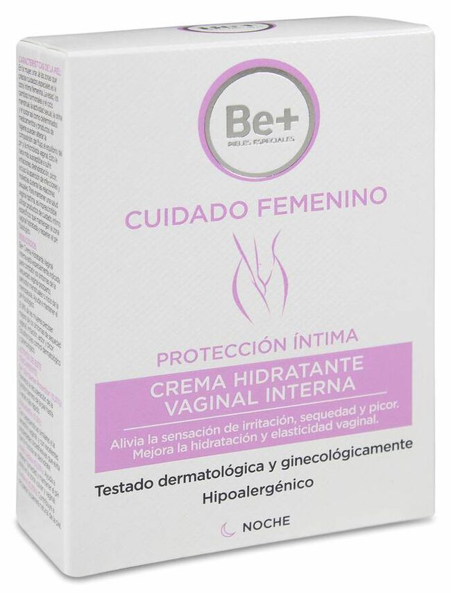 Be+ Crema Hidratante Vaginal Interna, 8 Uds