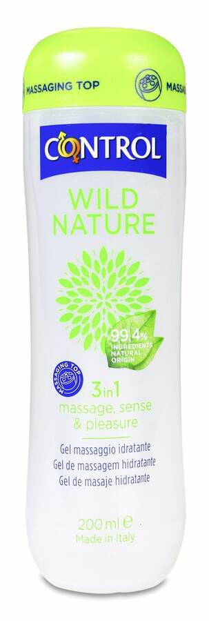 Control Gel de Masaje 3 en 1 Wild Nature, 200 ml