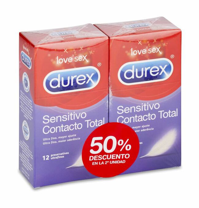 Promoci¢n Durex Sensitivo Contacto Total, 2 x 12 Uds