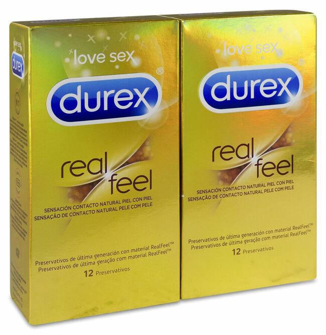 Duplo Durex Real Feel Preservativo Sin L tex, 2 Uds