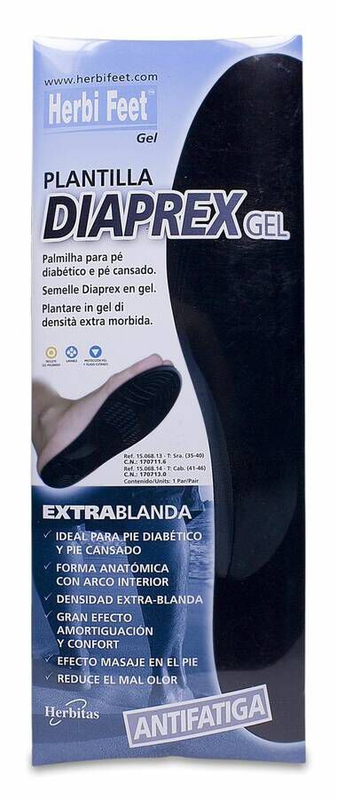 HerbiFeet Diaprex Plantilla de Gel Talla S 1 Par