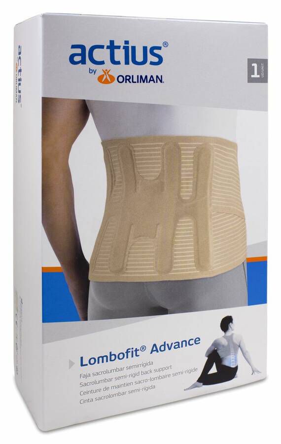 Actius Lombofit Advance Faja Sacrolumbar Semirrígida T3 1 Ud