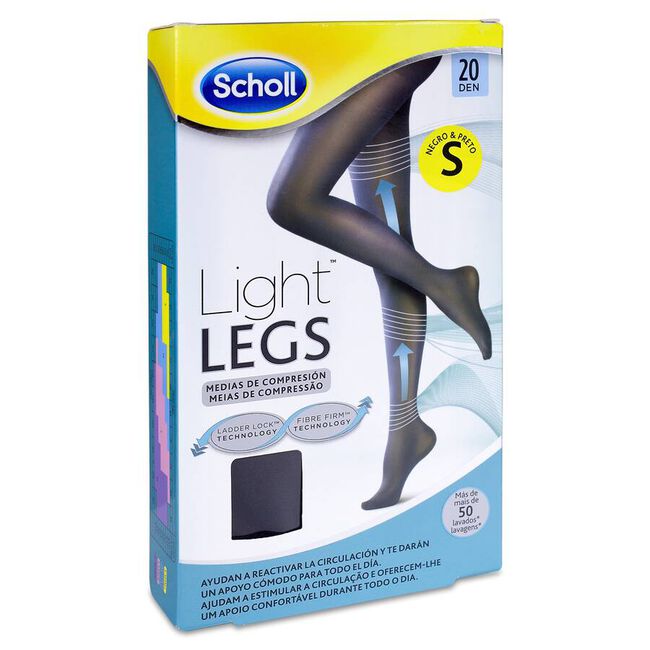 Scholl Medias de Compresión Ligera 20 Den Negro Talla S 1 Ud