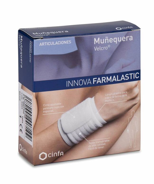 Farmalastic Innova Muñequera Velcro Beige Talla Pequeña/Mediana 1 Ud