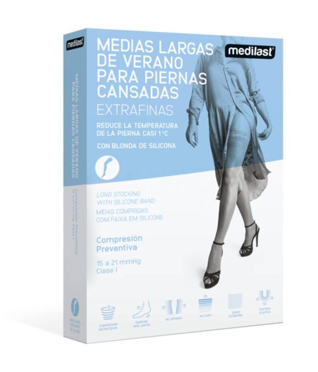 Medilast Fresh Media Larga Compresión Ligera Beige Talla M 1 Par