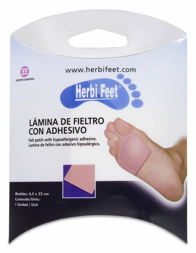 Herbi Feet Mini Lamina de Fieltro 6,5 x 22 cm 1 Ud