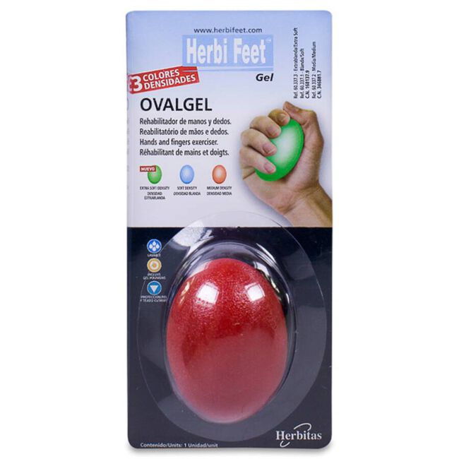 Herbi Feet Ovalgel Extra Soft Rehabilitador Rojo 1 ud