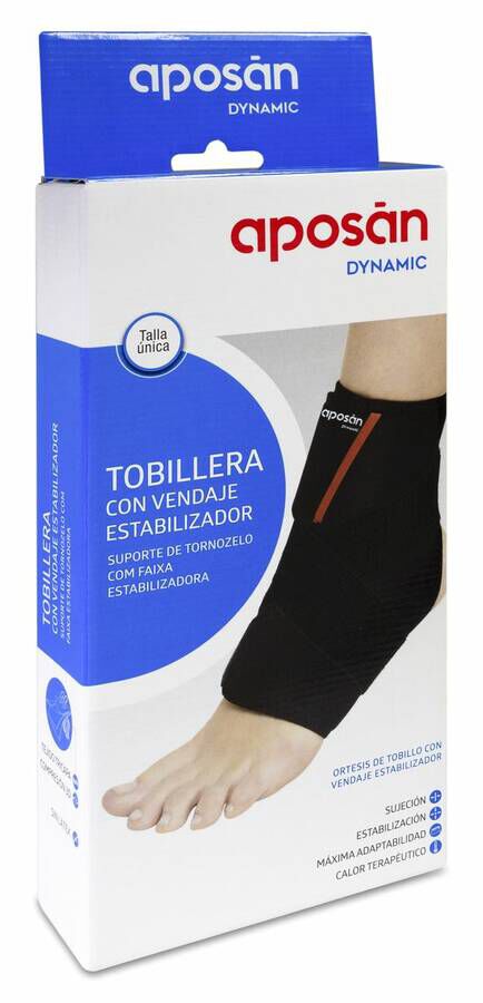 Aposan Dynamic Tobillera con Vendaje Estabilizador Talla Única 1 Ud