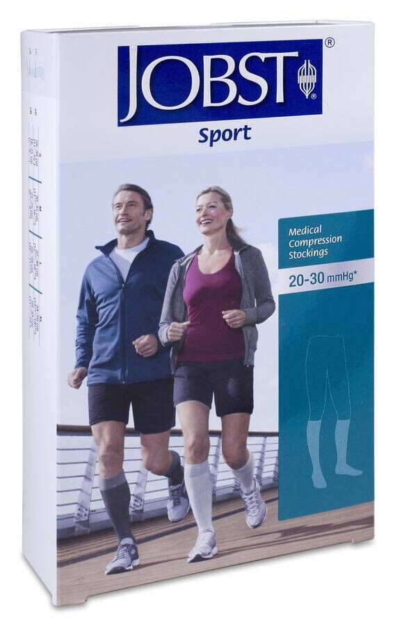 Jobst Sport CCL1 Calcetín Compresión Ligera Negro/Gris Talla XL 1 Par