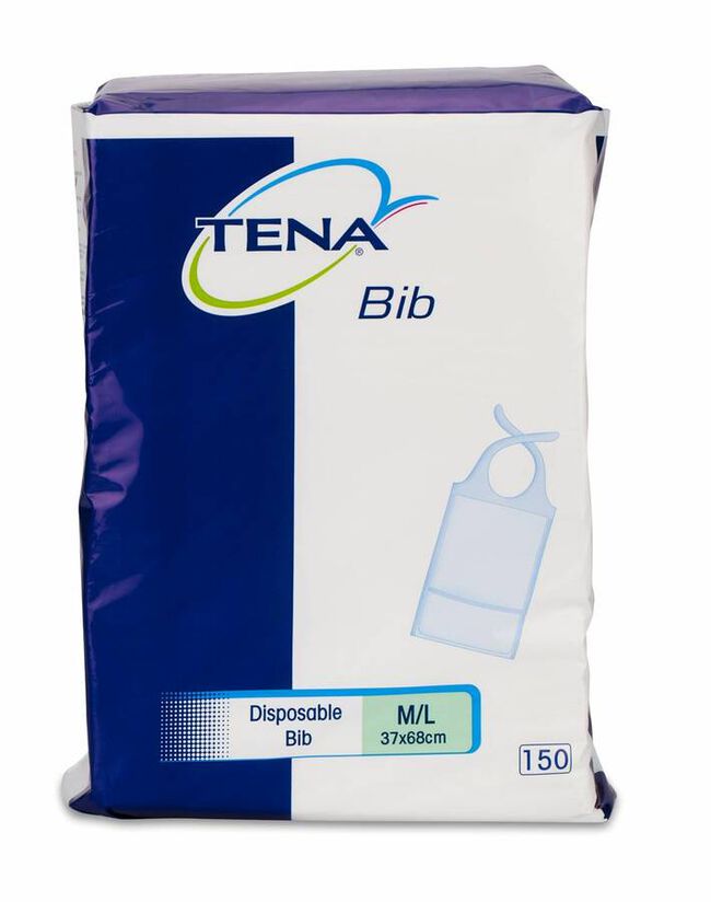 Tena Bib Babero Adulto Desechable Talla M/L 150 Uds